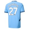 Maillot de Supporter Manchester City Matheus Nunes 27 Domicile 2024-25 Pour Enfant